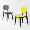 Silla de Plástico con Respaldo Creativo Macaron Nórdico para Uso en Casa, Silla de Comedor de Lujo Ligero, Silla de Ocio Moderna y Simple, Apilable