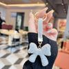 Llavero de Lazo de Diamantes Completos de Moda Creativa de Corea del Sur Colgante de Bolso de Lujo Ligero Llavero de Llave de Coche de Alta Gama Estilo Ins