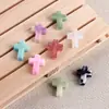 Jade sintético padrão irregular furo reto cruzado DIY pulseira colar corrente de celular acessórios para roupas acessórios