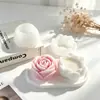 Molde de Silicona de Rosa 3D para Velas de Aromaterapia DIY, Taza de Yeso de Loto, Molde de Cera, Molde Combinado de Flores de Resina