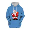 Patrón de Regalo de Navidad Transfronterizo Nuevo Estampado Digital 3D Sudadera de Muñeco de Nieve Navideño Jersey de Moda