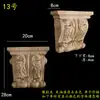 Madera maciza madera europea calcomanía de talla de madera pilar capitel viga soporte pared de fondo armario gabinete pasillo apertura mate cabeza de flor decorativa ménsula