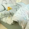 Conjunto de três peças 100% algodão para dormitório estudantil A, edredom de algodão, roupa de cama de algodão puro, conjunto de seis peças para cama de solteiro em quarto