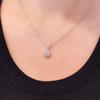 3 quilate imitação Mosan colar de diamantes feminino pt950 platina clavícula corrente oito corações oito flechas zircão joias pendente