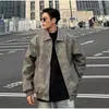 Chaqueta Abrigo Estilo Callejero Americano Holgada Sensación de Alta Gama para Hombre Estilo High Street Ropa de Otoño Adelgazante Motocicleta Moda Top
