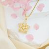 Colar Feminino Cross-border Cyber Celebrity Rotating Zircon Bauhinia Novo Design Pingente Elegante Nicho Luz Luxo Moda Colar