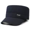 Gorra de invierno para hombres de mediana edad y ancianos, gorra plana de lana con forro polar, engrosada y cálida, gorra de algodón para proteger las orejas para el abuelo