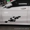 Pegatinas Deportivas Personalizadas de Cuadros para Coche, Faldones Laterales de Puerta de Coche, Cofre, Pegatinas de Modificación Elegantes, Calcomanías de Carreras para Carrocería de Coche