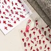 Stickers de Arte para Uñas de Halloween Cyansea Horror Relief Atmósfera Sangrienta Y2K Estéreo DIY Calcomanías Adhesivas para Uñas