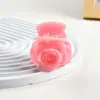 YHJ Acessórios de cabelo Novo prendedor de flor rosa acetato cor gelatina grampo de cabelo updo da parte de trás da cabeça prendedor de tubarão prendedor de cabelo