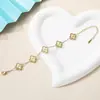 Pulsera Trébol Transfronterizo Chapada en Oro de 18 Quilates Pulsera de Cadena de Cuatro Hojas de la Suerte Charm Joyería de Moda Regalo para Mujeres