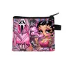 Bolsa de monedas de dibujos animados Miss Betty Estampado LOVE Cierre de cremallera Almacenamiento Bolsa pequeña Portátil para niñas Llavero para monedas Venta al por mayor