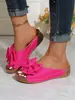Sandálias Casuais Confortáveis Peep-Toe Florais de Solado Grosso Femininas Plus Size de Comércio Exterior de Verão 2026 Europeias e Americanas Tamanho Único para a Maioria