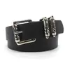 Nuevo Broche de Rodillo Hueco Tallado de Aleación de Plata Cinturón Moda Punk High Street Tendencia Fábrica para Hombres y Mujeres