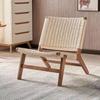 Cadeira de Sofá Madeira Maciça Couro de Sela Único Cadeira de Rattan Corda de Cânhamo Lazer Estilo Japonês Cama de Segunda Mão Bed and Breakfast Varanda Cadeira Preguiçosa