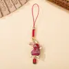 Broche Pingente Coelho de Jade Meio do Outono Brocado da Canção Hanfu Zodíaco Ornamento de Brocado da Canção Pingente Pequeno Produto Acabado Cultural e Criativo para Atrações Turísticas