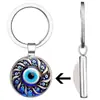 Fabricante de Origen Transfronterizo Azul Dorado Ojo de Diablo Ojo Maligno Gema del Tiempo Aleación Llavero Colgante