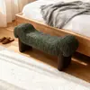 Banco de Lujo Nórdico para Dormitorio, Banco al Pie de la Cama, Casa de Huéspedes, Uso Doméstico, Sala de Estar, Banco de Alta Gama para Cambiar Zapatos, Banco Sofá Largo de Madera Maciza