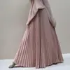 Nueva Falda de Pana Plisada Otoño/Invierno 2026, de Longitud Media para Mujer, Vintage, de Cintura Alta, Línea A, Adelgazante, de Terciopelo