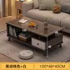 Sala de estar simple moderno nórdico patas de madera maciza mesa de centro casa de alquiler apartamento pequeño hogar mesa de té pequeña balcón mesa cuadrada