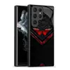 Estuche de Vidrio Rojo Estilo Oscuro de Superventas Transfronterizo Adecuado para Samsung S25, Estuche de Teléfono de Gama Alta para S23Ultra