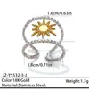 Yusen Moda Europea y Americana Anillo de Acero Inoxidable para Mujer Chapado en Oro de 18K Diseño Dorado Anillo de Acero de Titanio de Gama Alta Anillo