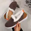 Botas de Nieve para Mujer de Invierno Transfronterizas, Color Bloqueado Nuevo, Suela Plana, Forradas de Felpa, Acolchadas, Cálidas, Talla Grande, Zapatos Bajos de Algodón Deseo