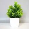 Planta Verde Artificial Eucalipto Planta en Maceta Decoración Sala de Estar Hogar Plástico Pequeño Bonsái Lavanda Planta Flor Artificial Alta Simulación