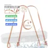 Set de caja limpiadora raspador de lengua en forma de U para venta al por mayor transfronteriza, limpiador de lengua de acero inoxidable, cepillo de lengua para higiene bucal, calidad de exportación