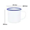 Taza de Agua de Hierro Esmaltado Clásica Jarra de Té Nostálgica Antigua Cepillado de Dientes Infantil Personalizada Personalizada Vasos para Enjuague Bucal Licor Hogar