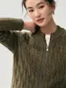 Nuevo cárdigan de punto de cachemira para bebé para mujer Otoño/Invierno 2026 con cuello redondo, tejido de ochos y doble cremallera, prenda de abrigo simple y cálida