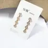 Novos Preços Especiais Estilo Coreano Longos Alta Qualidade Banhado a Ouro Real Agulha Real de Prata 925 Brincos Geométricos Elegantes com Franjas