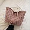 Bolsa Grande para o Dia a Dia Feminina 2023 Nova Casual Estilo Ocidental Versátil Bolsa de Ombro Verão Popular Popular Bolsa Tote