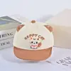 Gorras de Bebé para Primavera y Otoño, Gorra de Béisbol Bordada de Gato de Dibujos Animados para Niños de 1 a 5 Años, Gorra con Protección Solar para Niños y Niñas