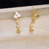 Accesorios DIY Joyería de Perlas Plata 925 Aretes de Circonita Soporte Vacío Aretes de Borla Semiterminados Aretes Jg5922