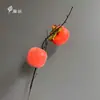 Flores de Nochevieja 2026 con 2 Cabezas: Granada, Caqui, Manzana, Naranja, Acebo, Fruta Roja, Fruta de la Fortuna, Cubo de Bendiciones de Año Nuevo, Flores Artificiales