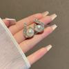 Nuevos pendientes de plata S925 con diseño de llama y perla de diamante para mujer, venta al por mayor
