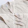 Camisa de lino de manga larga estilo chino para primavera y verano, informal, de algodón y lino, para hombre, estilo artístico, 202