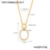 Joyería de azúcar europea y americana pequeño diamante espejo incrustado circonita anillo doble pequeño redondo acero inoxidable sentido del diseño collar pulsera traje en stock