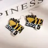 Transfronterizos Nuevos Más Vendidos Digitales de Acrílico Pendientes para Mujer Lujo Ligero Creativos de Dibujos Animados Lindos Moda Pendientes Distintivos