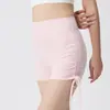 Shorts de Yoga Fitness de Cintura Alta con Cordón Anti-Exposición Pantalones de Entrenamiento para Correr Shorts Deportivos para Mujer