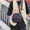 Bolsa Transversal de Cor Sólida Estilo Ferramental Super Fogo Coreano, Pequena Bolsa Preta Estilo Ocidental Avançado, Bolsa de Ombro Versátil