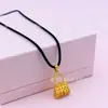 Pingente de Bolsa Fashion em Cobre Banhado a Ouro, Colar Exquisito para Clavícula Feminina, Acessório Versátil e da Moda Combinado com Corrente de Suéter