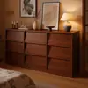 Gabinete de Almacenamiento Multicapa Estilo Antiguo para Dormitorio, Sala de Estar, Estante de Almacenamiento Doméstico de Pie, Aparador, Gabinete Bajo, Gabinete de TV