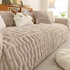Funda de Sofá Estilo Peluche Crema Transfronteriza Otoño/Invierno 2026 Funda de Sofá Gruesa y Cálida Funda Universal Todo Incluido Venta al por Mayor