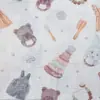 Tecido Crepe Estampado de Algodão Puro de Camada Dupla da Fábrica de Origem, Tecido Respirável para Macacões de Bebê, Swaddles e Fronhas