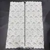 Tela de Algodón Bordada con Encaje Soluble en Agua con Bordado de Cuerda Hueca Láser para Vestidos y Accesorios de Boda al por Mayor