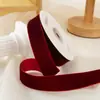 Cinta de Terciopelo de un Solo Lado Rojo Vino Cincha de Terciopelo DIY Hecho a Mano Lazo Ramo Embalaje de Regalo Transfronterizo