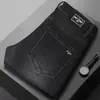 Jeans Negros de Marca Italiana de Alta Gama para Hombre Primavera y Otoño 2026 Nuevos Pantalones Casuales Rectos Elásticos Ajustados