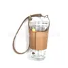 Capa de Copo Portátil de Couro 500ml, Capa de Copo de Chá de Leite Fácil de Remover, Capa de Copo de Café Térmica, Capa de Copo Portátil